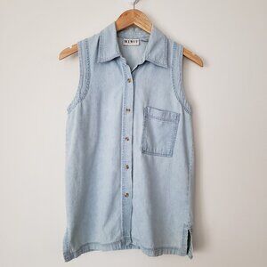 Vintage 90's Mix It Denim Vest Small - Light Wash Blue - MixIt Brand